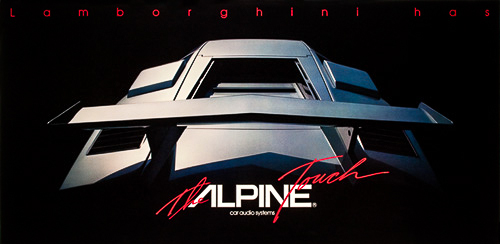 Own It!! Lamborghini Countach Red Alpine Rack Original Car Poster 